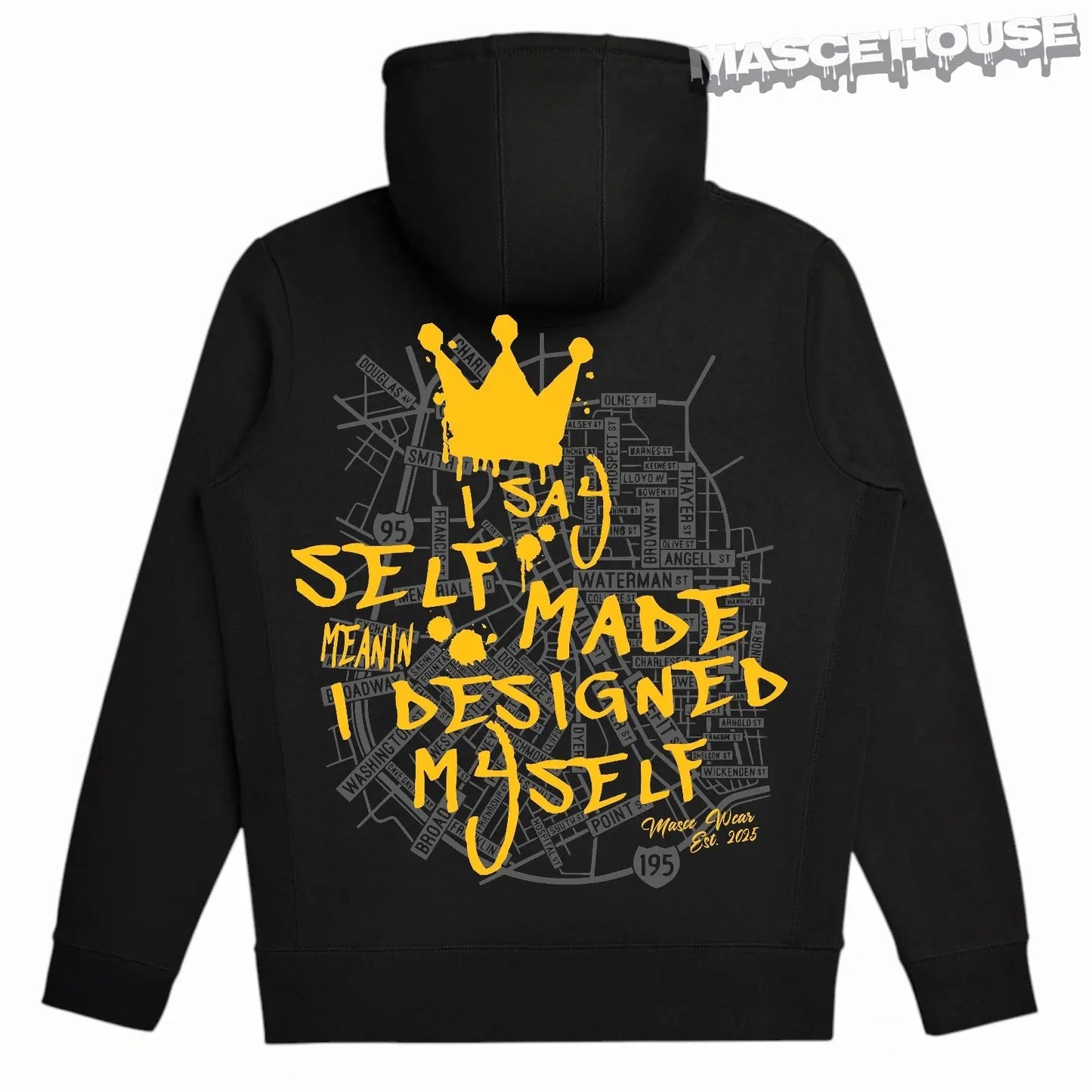 PVD QUEEENS HOODIE - Heavyweight Organic Brushed Masce House 